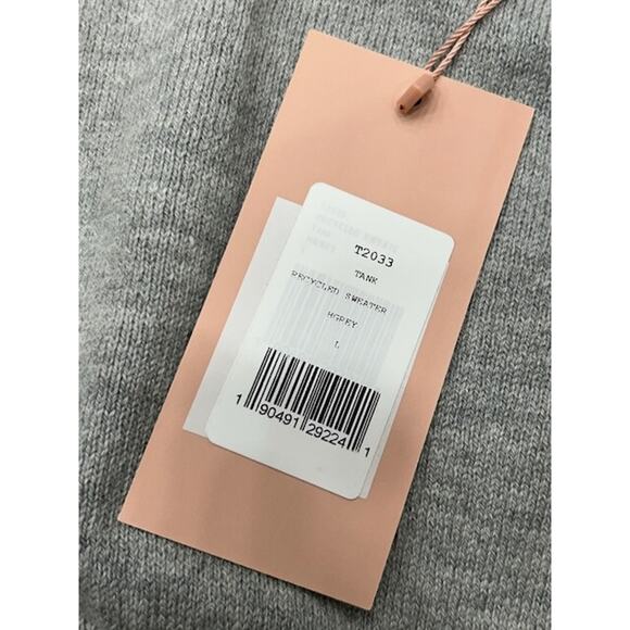 Eberjey Womens Recycled Sweater Cropped Tank Square Neck Heather Grey Size L NWT - Picture 4 of 10